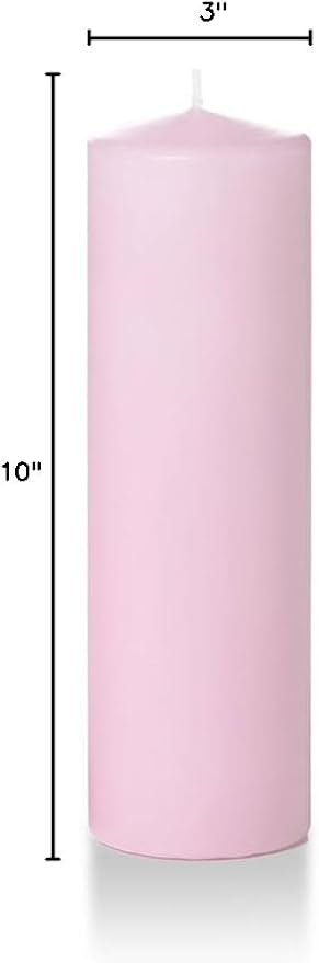 yummi 3" x 10" Blush Round Pillar Candles - 3 per Pack