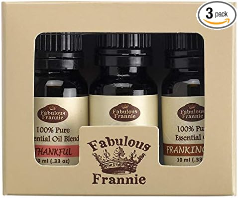 Fabulous Frannie Biblical Set Frankincense, Helichrysum Pure Essential Oil and Thankful Blend .33oz (Pack of 3)