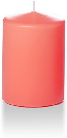 yummi 3" x 4" Coral Round Pillar Candles - 3 per Pack