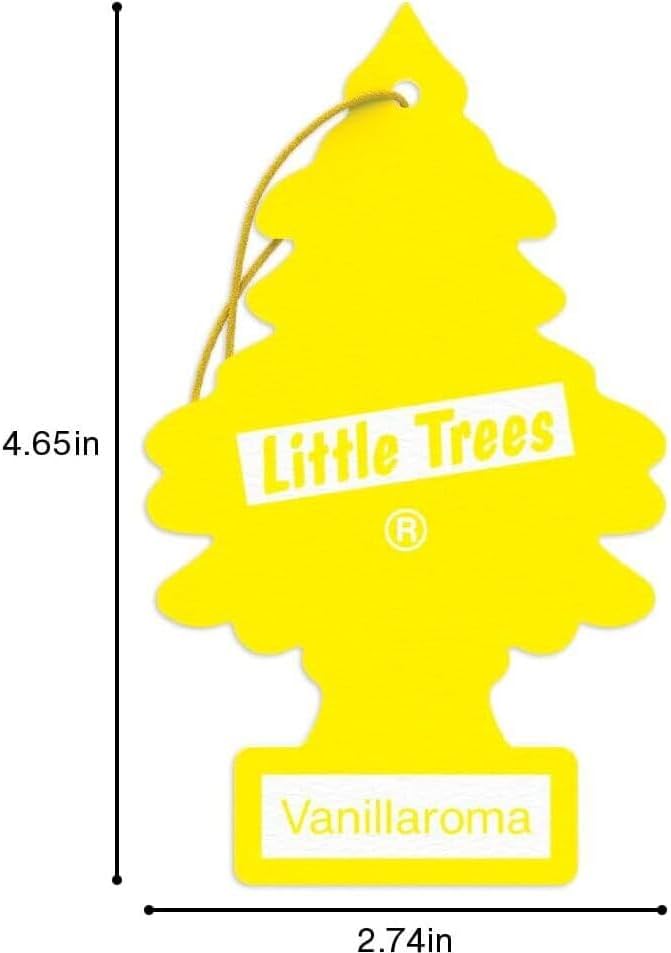 LITTLE TREES Car Air Freshener | Hanging Paper Tree for Home or Car | Vanillaroma | Pack of 6