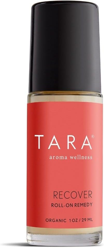 TARA Spa Therapy Recover Aromatherapy Roll-On Remedy – 100% Organic Liniment, Eases Muscle Aches and Soreness, Rosemary, Wintergreen & Arnica, 1oz