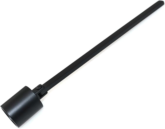 Stainless Steel Cylindrical Candle Snuffer Aromatherapy Extinguishing Tool with Long Handle 16cm for Altars Fireplaces Wedding Churches Candle Extinguishing Cover Black