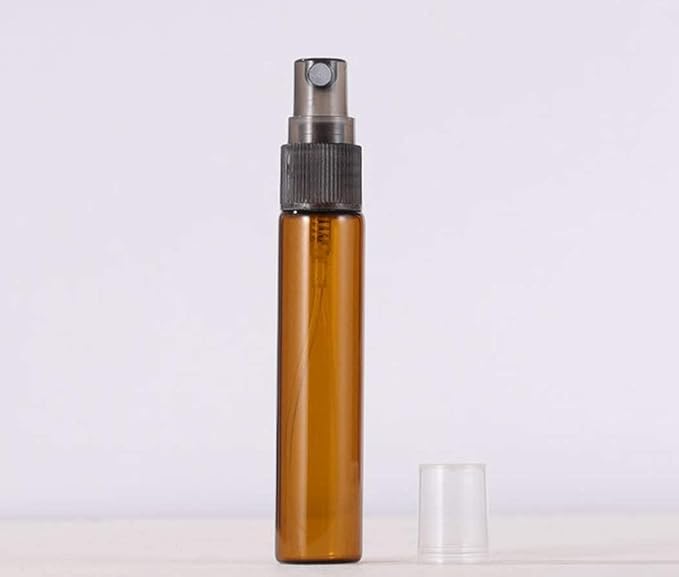 20 Pack Set 10ML Protable Refill Bulk Atomizer Spray Travel Perfume Bottle Hydrating Empty Bottle (Brown)