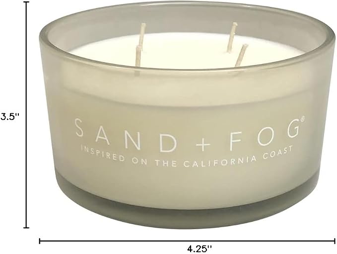 Sand + Fog Scented Candle - Golden Spice - Additional Scents and Sizes – 100% Cotton Lead-Free Wick - Luxury Air Freshening Jar Candles - Perfect Home Décor for Your Cocktail Table – 23 oz