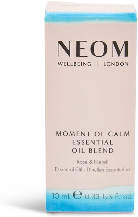NEOM- Moment of Calm Essential Oil Blend, 10ml | Wild Rose & Neroli | Scent to Calm & Relax | 100% Natural Fragrance