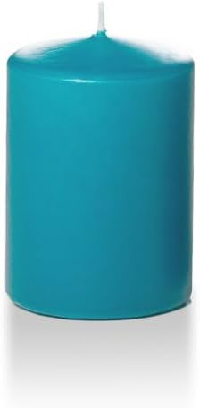 yummi 3" x 4" Turquoise Round Pillar Candles - 3 per Pack