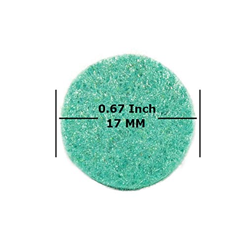 mEssentials Premium Quality 60pcs - 17mm Diameter, 3mm Thick Essential Oil Aromatherapy Necklace and Bracelet Diffuser Refill Pads (10 Assorted Colors)