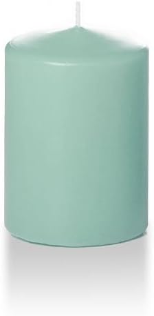 yummi 3" x 4" Blue Jade Round Pillar Candles - 3 per Pack
