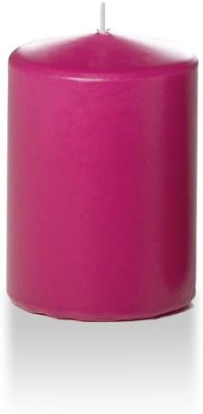 yummi 3" x 4" Hot Pink Round Pillar Candles - 3 per Pack