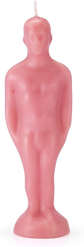 Male Image Figure Candle for Spiritual Healing Spell-Casting Witchcraft Wishing Manifestation Magical Positive Energy Protection Blessing Ritual Wish Candles, Pink