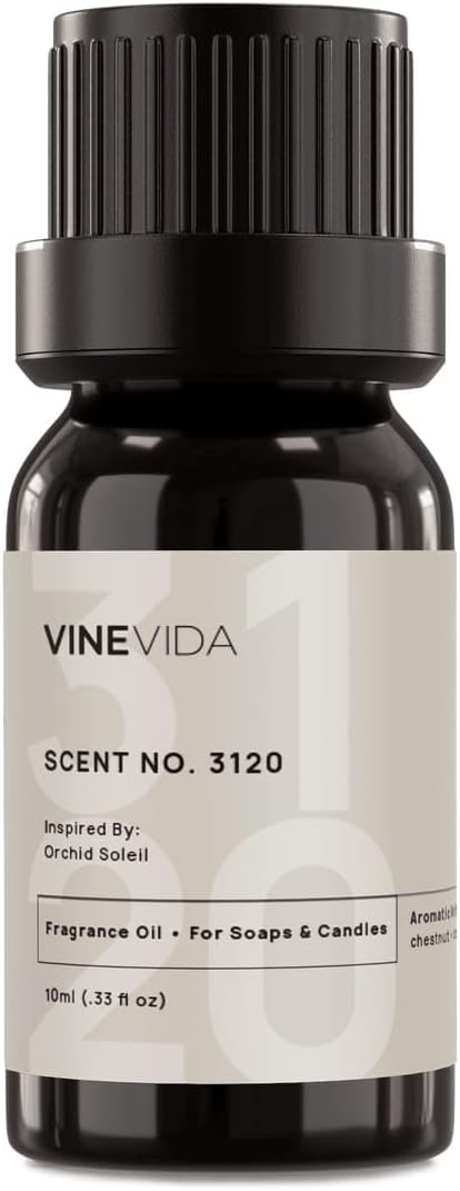 VINEVIDA Scent NO. 3120 Fragrance Oil - 10mL - Inspired by: Orchid Soleil Fragrance Oil for Candle Making - Made in USA Candle Scents Scents for Soap Making