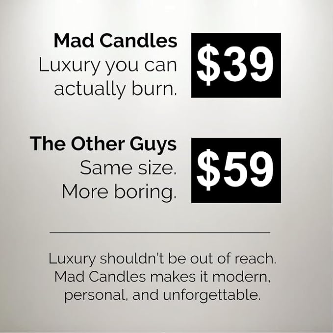 – Can’t. Won’t. Don’t. | Luxury Scented Candle for Relaxation & Home Décor | 9.5oz Coconut Soy Wax | Non Toxic Long Burn Candle Jar | Cozy Bedroom & Living Room Candle