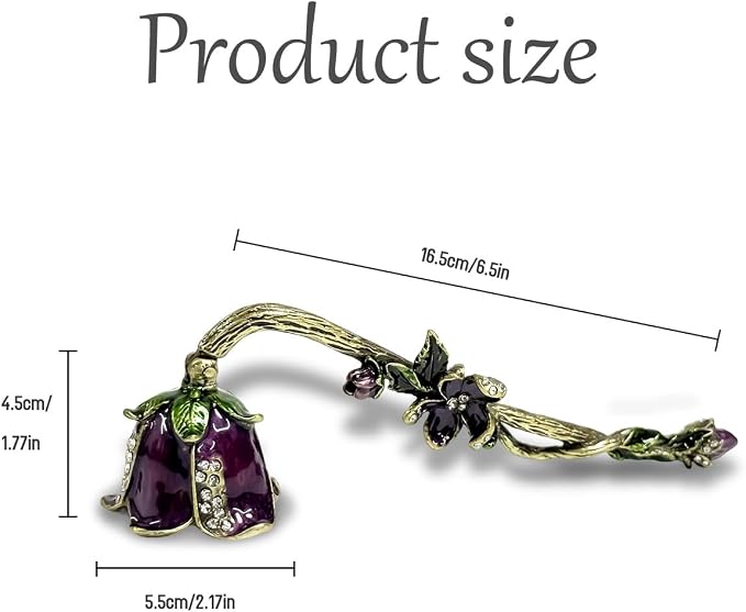 Candle Snuffer Vintage Unique Candle Extinguisher Snuffer with Long Handle Decorative Candle Extinguisher Metal Candle Stopper Candle Accessories Gift (Purple)