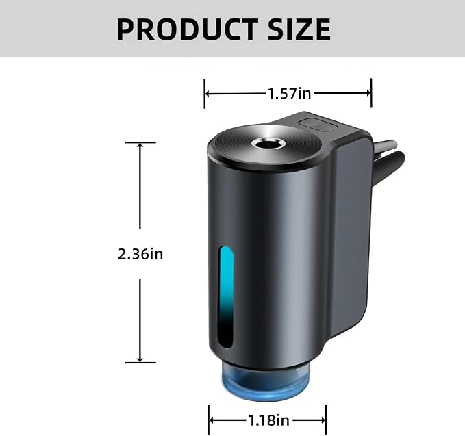 Car Air Freshener Diffuser, Smart Car Air Freshener, Car Diffuser Air Freshener with Three Adjustable Modes, Aromatizante Para Carro with 3pcs Essential Oil, Car Fresheners Long Lasting