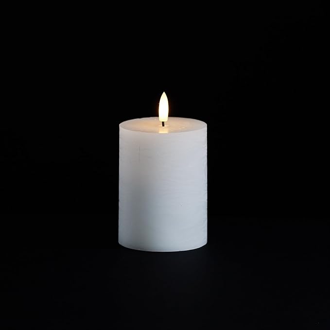 Melrose FIA Wick Candle, White, Wax and Plastic, 3-inch Diameter x 4-inch Height
