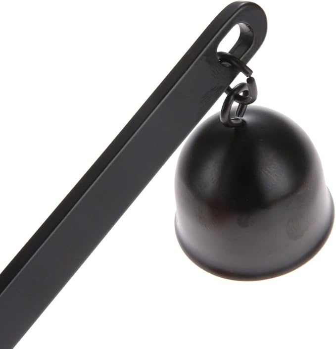 MUXSAM 1-Pack Candle Extinguisher Snuffer, Bell-Shaped Candlesnuffers - Stainless Steel Wick Flame Snuffer - Gift for Candle Lovers (Black)