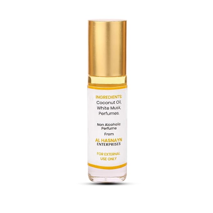 AL-HASNAYN Coconut Fragrance Oil Roll-On Perfume 6ML 0.20 fl oz, Alcohol Free, Long Lasting, For Men Women