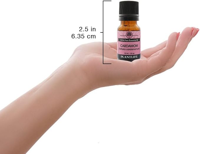 Plantlife Cardamom Aromatherapy Essential Oil - Straight from The Plant 100% Pure Therapeutic Grade - No Additives or Fillers - 10 ml
