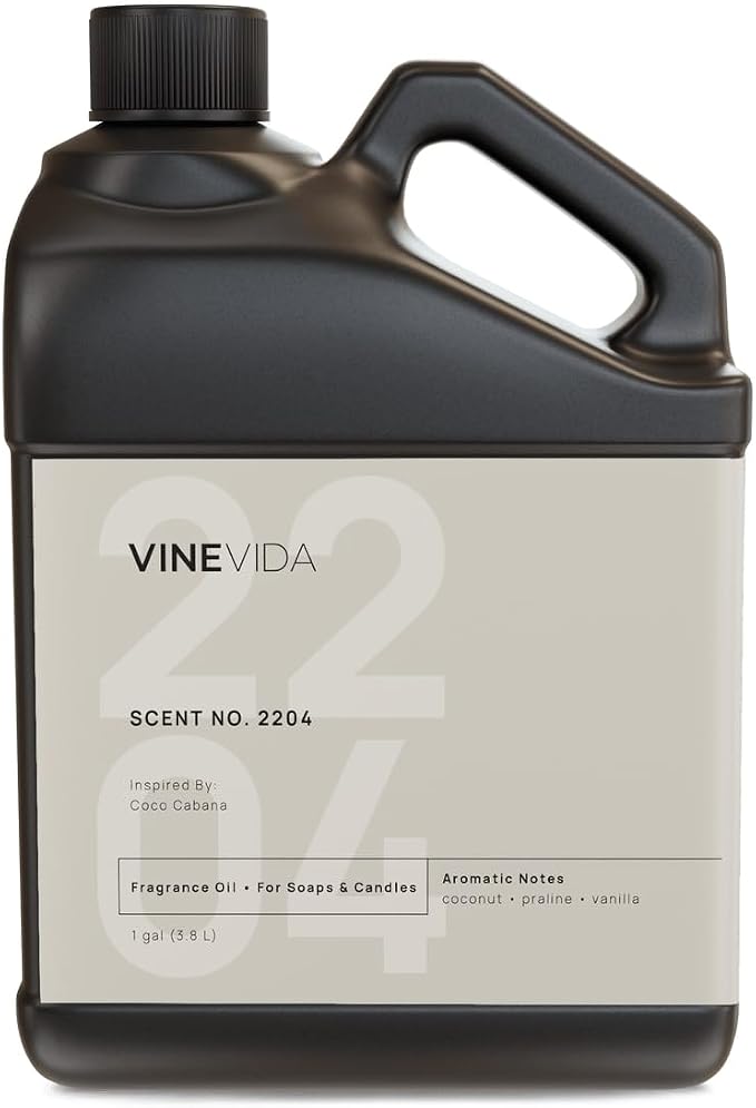 VINEVIDA 128oz Scent No.2204 Fragrance Oil for Candle & Soap Making - Natural Candle Scents Made in USA