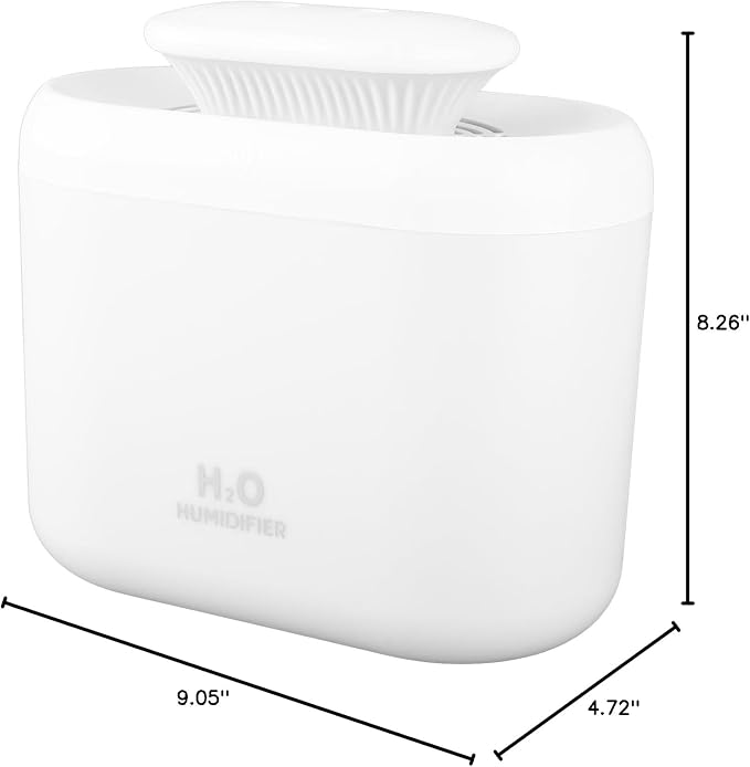 3300ml Humidifier, Cool Mist Aromatherapy Diffuser with Night, USB Powered Portable Humidifier for Bedroom Dormitory, Quiet and Efficient Humidification for Dry Skin Relief