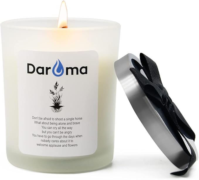 Scented Jar Candle, Daroma Aromatherapy Candle with 100% Natural Soy Wax and Essential Oil, Long Burning Candle, Relaxing for Bath, Yoga, Work, Holiday Gifts for Birthday, Christmas, Wild Bluebell