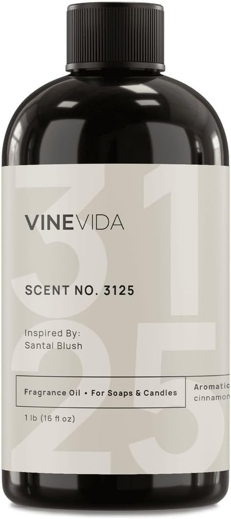 VINEVIDA Scent NO. 3125 Fragrance Oil - 16oz (1lb) - Inspired by: Santal Blush Fragrance Oil for Candle Making - Made in USA Candle Scents Scents for Soap Making