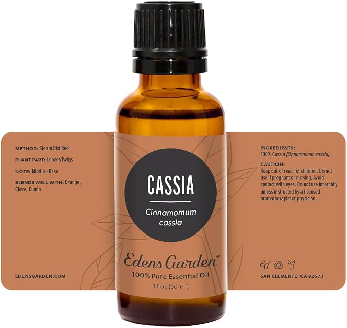 Edens Garden Cassia Essential Oil- 100% Pure Premium Grade, Undiluted, Natural, Therapeutic, Aromatherapy, The Best for Diffuser, Skin, Face, Kid Safe 30 ml (1 fl oz)