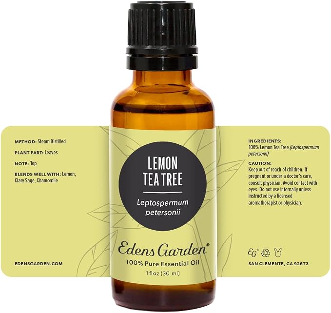 Edens Garden Lemon Tea Tree Essential Oil- 100% Pure Premium Grade, Undiluted, Natural, Therapeutic, Aromatherapy, The Best for Diffuser, Candle, Humidifiers, Kid Safe 30 ml (1 fl oz)