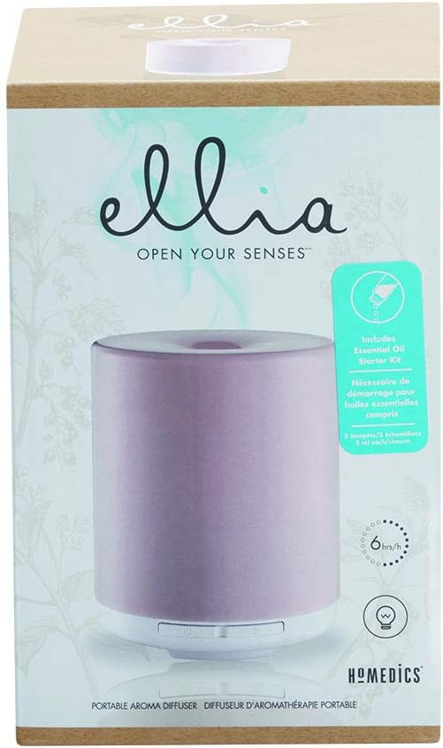Ellia Elements Essential Oil Diffuser - Voyage Ultrasonic Aroma Diffuser, Pink