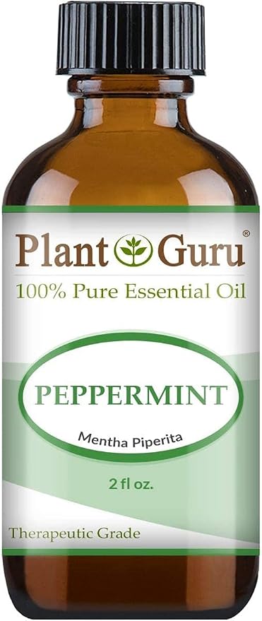 Peppermint Essential Oil 2 oz 100% Pure Undiluted Therapeutic Grade Extract of Mentha Piperita, Great for Aromatherapy Diffuser, Skin Body and Hair