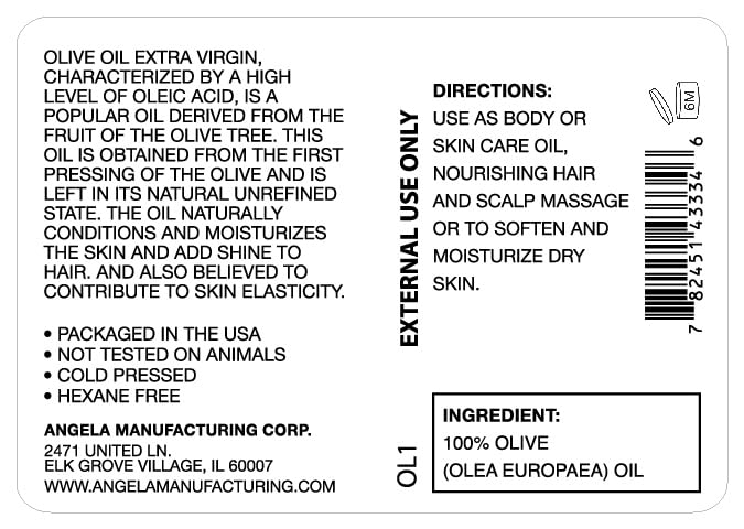 100% Pure Olive Oil for Hair, Skin and Nails 1 fl oz (30ml) Extra Virgin Unrefined Olea Europaea Oil with Dropper Deep Moisturizer Anti-Aging Body Oil & Scalp Treatment