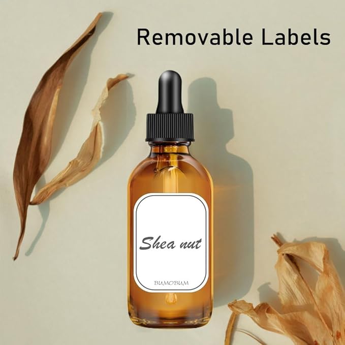 Bumobum Dropper Bottle 2 oz, 2 pack Amber Glass Eye Dropper Bottles with Labels and Funnel, Tincture Bottle with Measured Dropper - Leakproof Essential Oils Bottles for Health, Personal Care & Beauty