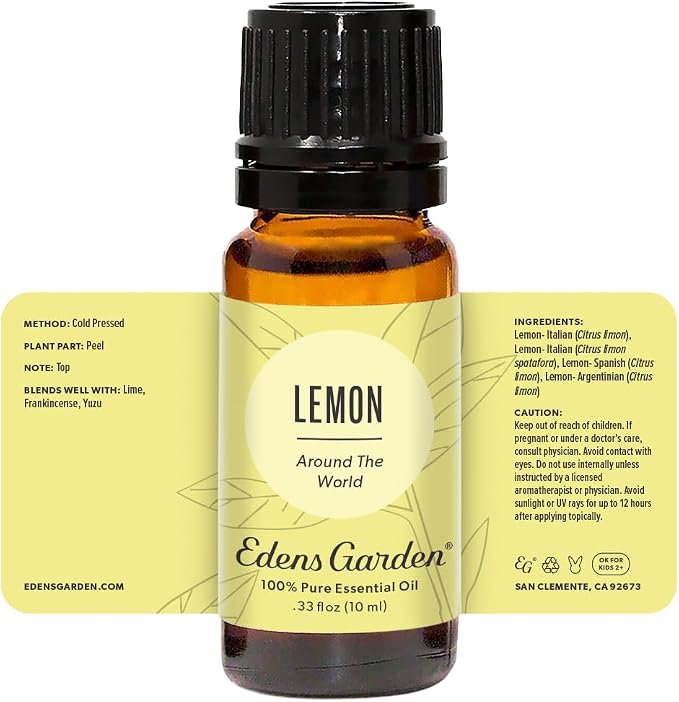 Edens Garden Lemon Around The World Essential Oil- 100% Pure Premium Grade, Undiluted, Natural, Therapeutic, Aromatherapy, The Best for Diffuser, Candle, Laundry, Humidifiers 10 ml (.33 fl oz)