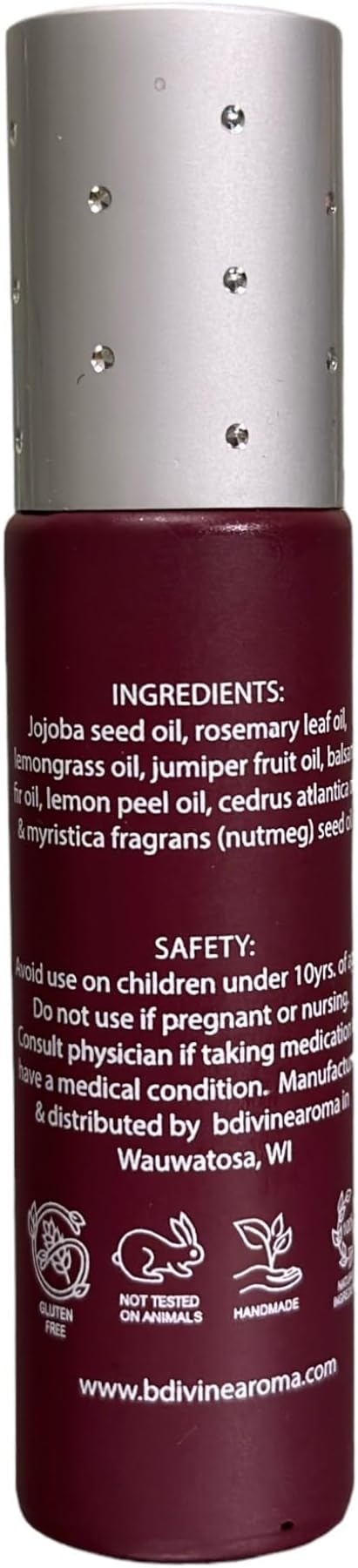 Energize Aromatherapy Roll-On, Therapeutic, Organic Essential Oil Blends. (Energize)