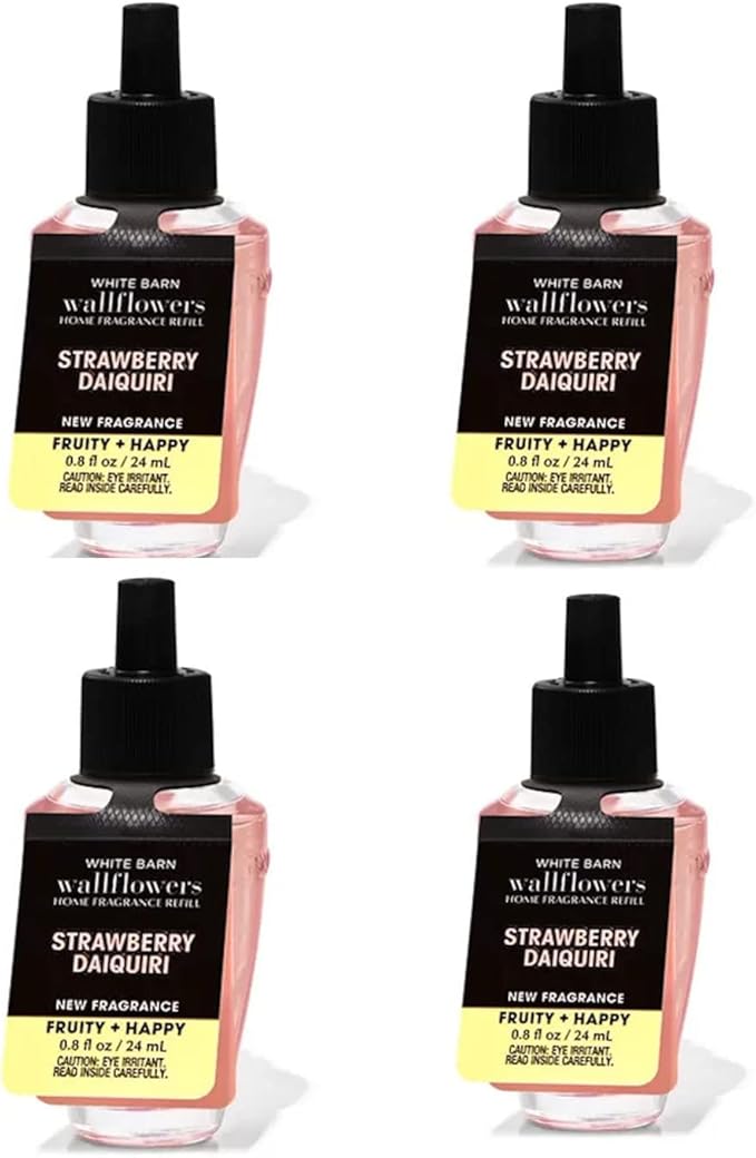 Bath & Body Works Strawberry Daiquiri WallFlowers Fragrance Refill 0.8 Oz 4 Pack (Strawberry Daiquiri)
