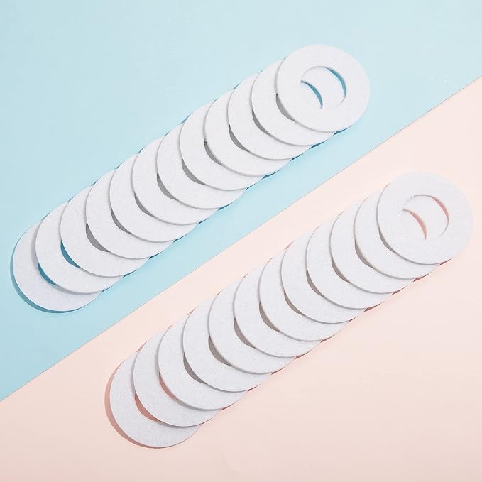 Maitys 48 Pieces Mini Diffuser Refill Pads Microfiber Absorbing Pads Circle Essential Aromatherapy Sheets Round Refill Aroma Pad for Oil Fan Humidifier Filter Diffusers Spa Room Home Car