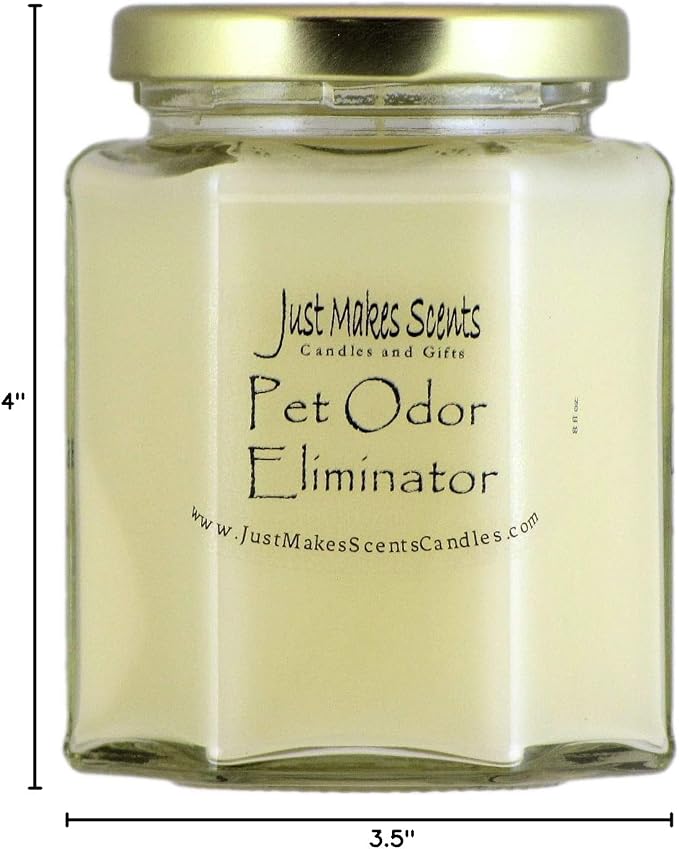 Pet Odor Eliminator Candle - Odor Eliminating Candles for Home - Neutralizes Cigarette, Food, and Pet Smells | Natural Soy Wax Candle, Hand Poured in The USA