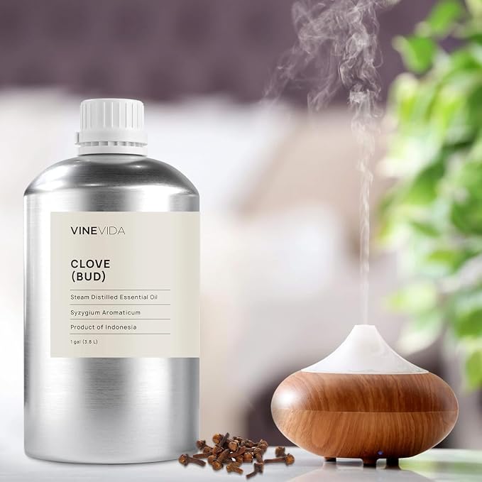 VINEVIDA Clove Essential Oil - Gallon Undiluted - Safe for Skin DIY Candle Scents - 8 lbs