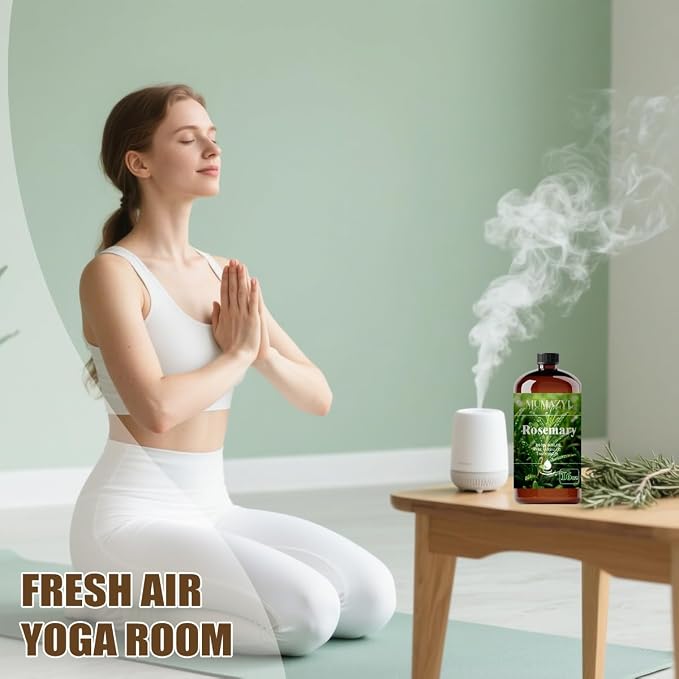 Rosemary Essential Oil, Rosemary Oil 16 Fl Oz 480ML for Diffuser Humidifier Yoga Cleaning DIY Candle Soap Making MUMAZYL Essential Oils