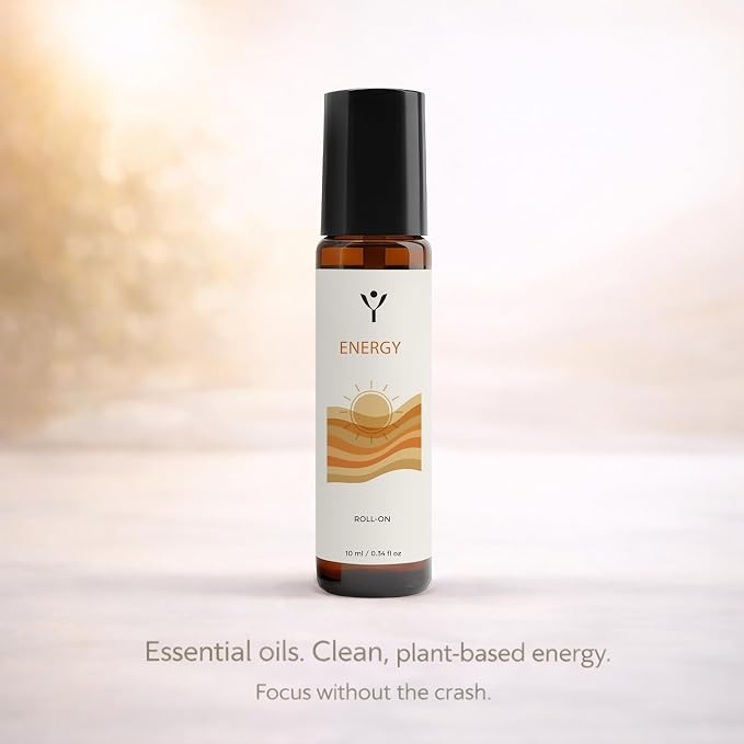 Peppermint Essential Oil Roll On for Energy & Focus – Aromatherapy Roller with Sweet Orange & Lemon – Pre-Diluted Peppermint Oil Roller for Pulse Points, 10 ml