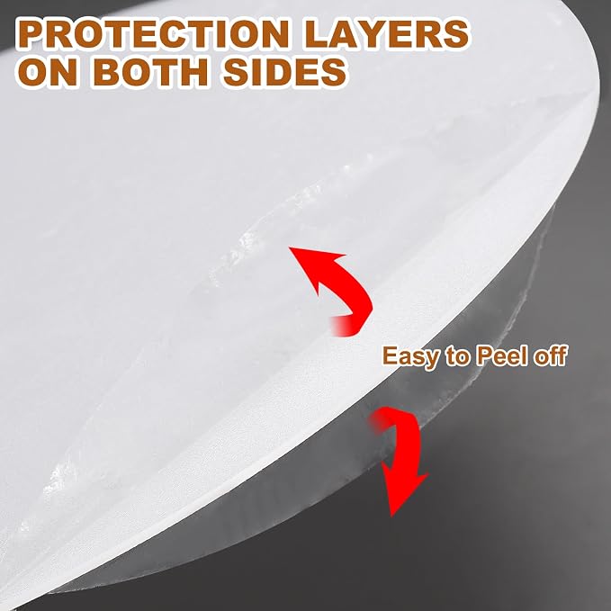 PATIKIL 15" Diameter Lampshade Diffuser, 2 Pcs 2mm Thick Round Diffuser Sheet for Drum Lampshades, Pendants Light, DIY Light Shield, Frosted White