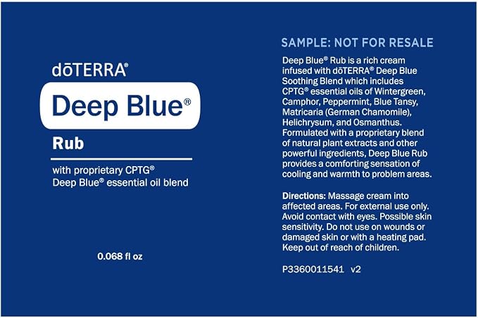 doTERRA Deep Blue Rub Samples, 0.068 Fl Oz (Pack of 10)