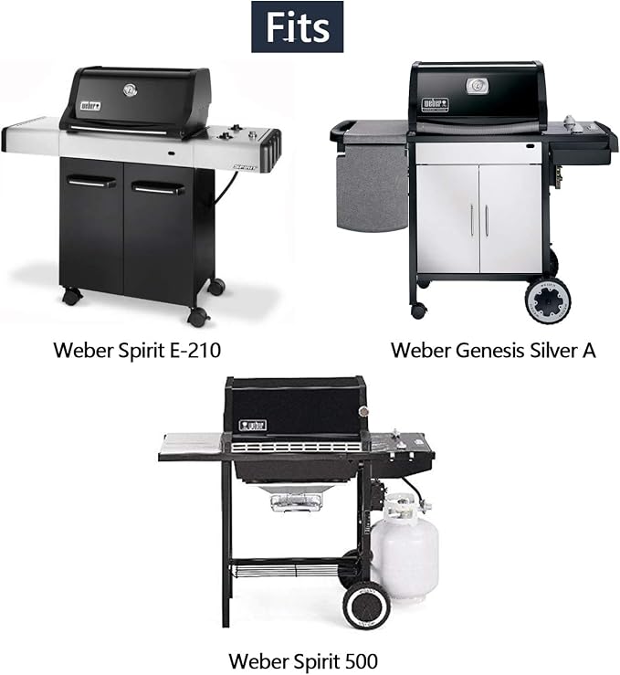 Hongso 21.5" Flavorizer Bars for Weber Genesis Silver A, Spirit 200 Series E200 S200 E210 S210, Spirit 500 Gas Grills with Side Mounted Control Panel, Replacement Parts for 7534 7535 65902 8127, 5-PC