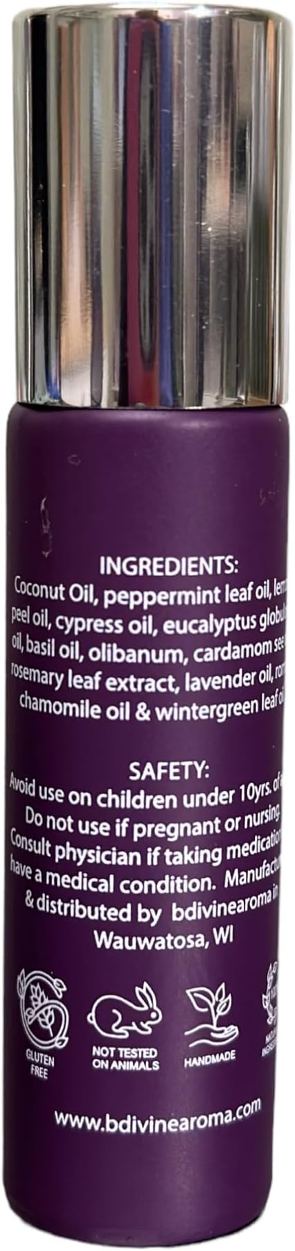 Essential Oil Roll-On – Natural Aromatherapy Blend in a Convenient Roller for Everyday Wellbeing (Head Ease)