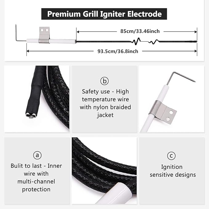 Criditpid Grill Replacement Parts for Nexgrill 6 Burner 720-0898, 720-0898A, Nexgrill 720-0830H 720-0783E 720-0888 720-0888N Gas Grill, Grill Heat Plates Burners and Igniters for Nexgrill Parts
