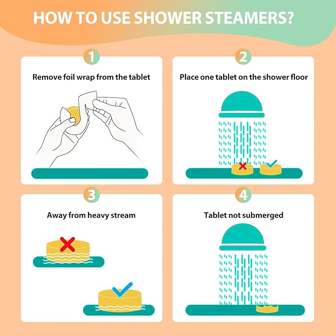 Shower Steamers Aromatherapy - 12 Pack Shower Bomes with Essential Oils, Birthday Gifts for Men Women, Mothers Day Gifts for Mom Wife Grandma from Daughter Son, Relaxation Self Care Gift for Women Her