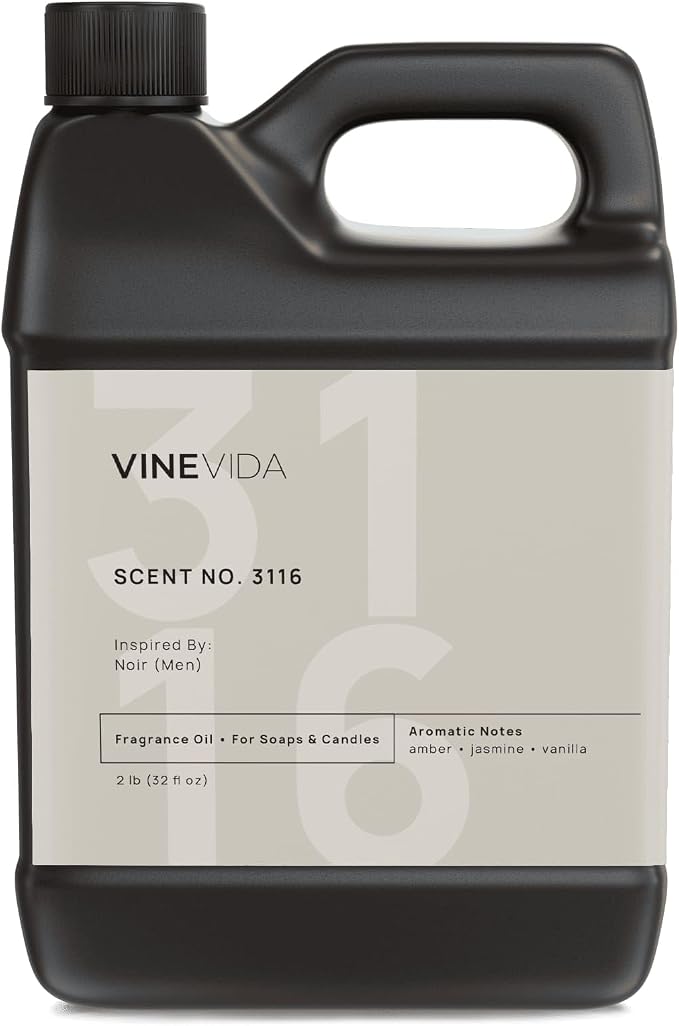 VINEVIDA Scent NO. 3116 Fragrance Oil - 32oz (2lbs) - Inspired by: Noir (Men) Fragrance Oil for Candle Making - Made in USA Candle Scents Scents for Soap Making
