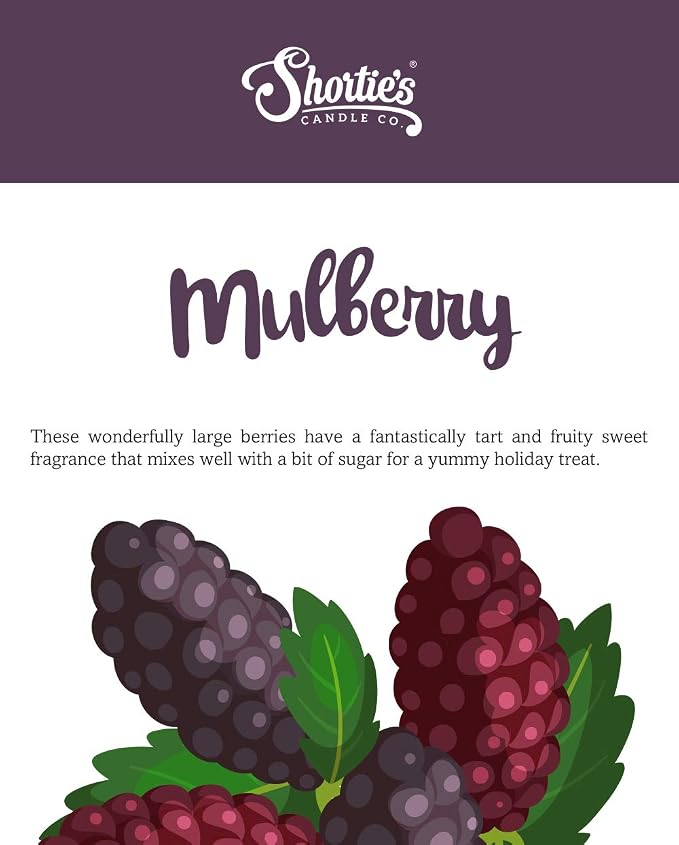 Shortie's Candle Company Mulberry Premium Wax Melts - 3 Oz., Strong & Long Lasting, Non-Toxic - Made with Essential & Natural Oils - Formula 117