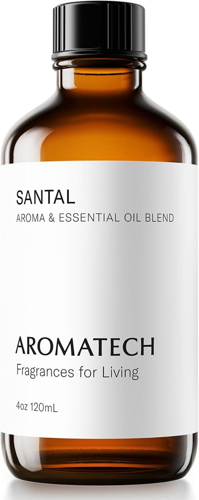 AromaTech Santal Aroma Essential Oil Blend: Luxury Hotel Inspired Aromatherapy with Amber, Vanilla, Cedar & Sandalwood for Ultrasonic Diffusers (4 Fl Oz (Pack of 1))
