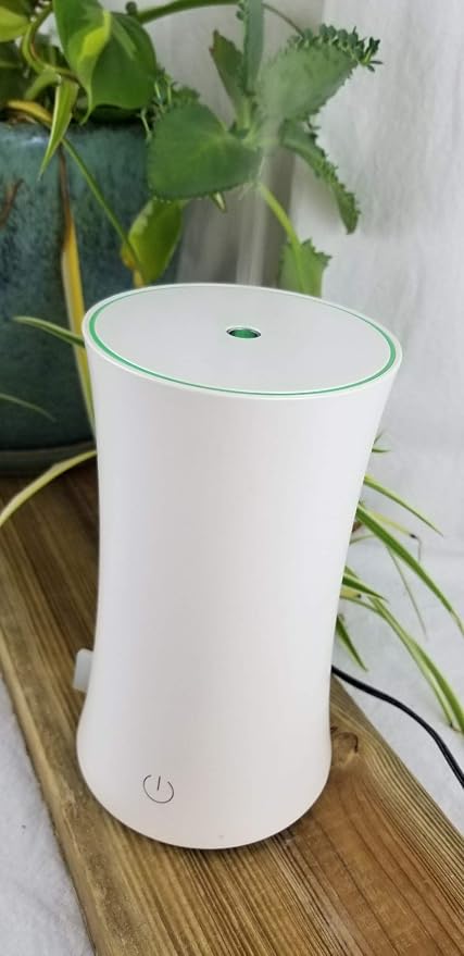 EcoGecko Clean Lines, Modern Design, Long Running, White Essential and Aroma Oil Diffuser, Room and Air Freshener, Bathroom and Kitchen Decor